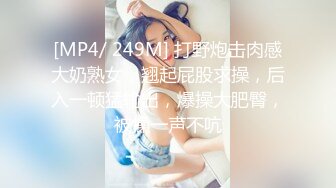 [MP4/ 249M] 打野炮击肉感大奶熟女，翘起屁股求操，后入一顿猛输出，爆操大肥臀，被操一声不吭