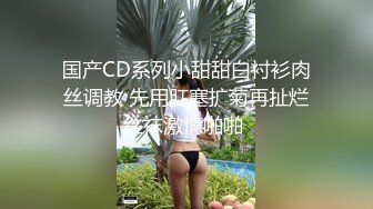 国产CD系列小甜甜白衬衫肉丝调教 先用肛塞扩菊再扯烂丝袜激情啪啪 