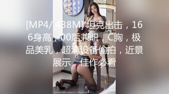 [MP4/ 438M] 坦克出击，166身高，00后兼职，C胸，极品美乳，超清设备偷拍，近景展示，佳作必看